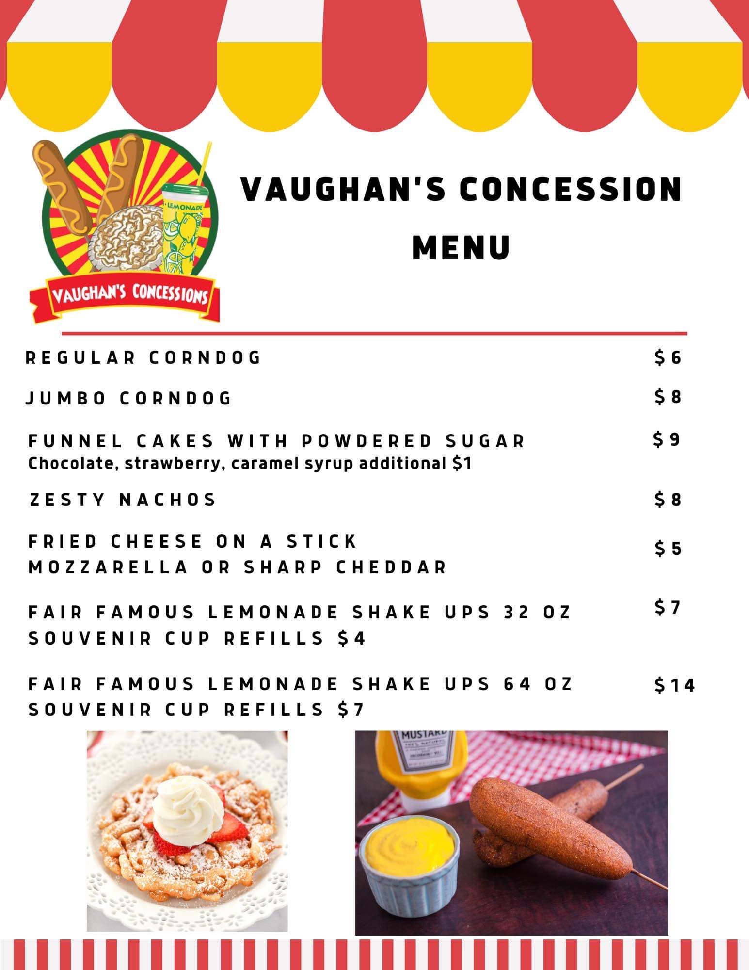 Vaughans-Concessions-Menu